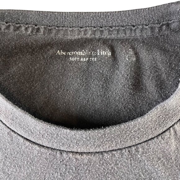 Abercrombie & Fitch Gray Moose Logo Mens T-Shirt Size S - Picture 2 of 6